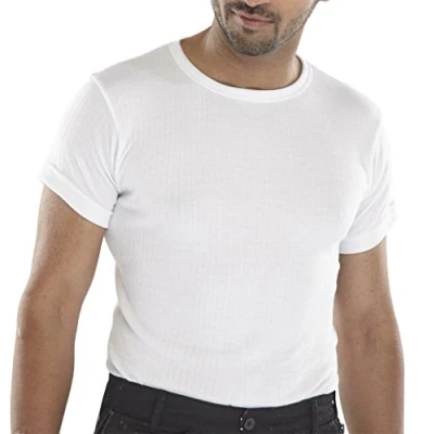 Image of SHORT SLEEVE THERMAL VEST WHITE L