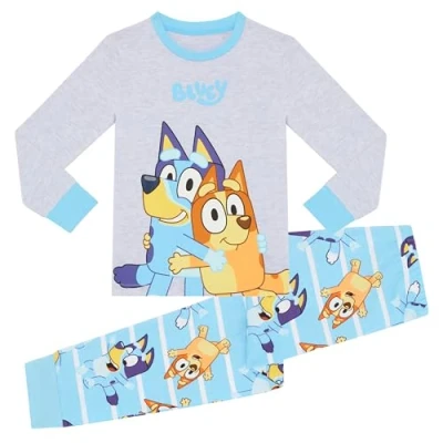 Image of Bluey and Bingo Premium 100% Cotton Long Sleeved Pyjamas 3 4 years 104 Blue