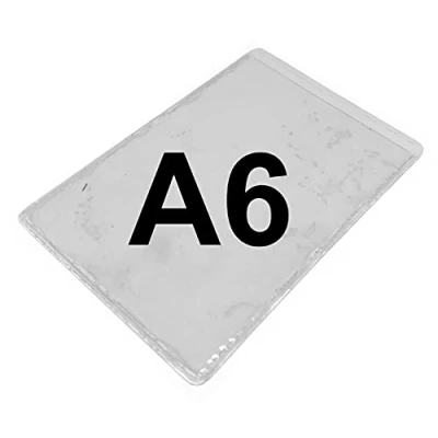 Image of Self Adhesive Clear A6 Pocket 155 x 111mm (Pack of 100) Short Edge Opening Holder Protectors Documents Card Pockets PCL Media ltd