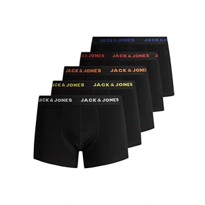 Image of JACK &amp; JONES Jacblack Friday Trunks 5 Pack Ltn Black 12167028 Size L
