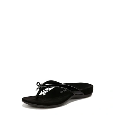 Image of Vionic Women&#039;s Bella Flip Flop, Black Patent, 4 UK