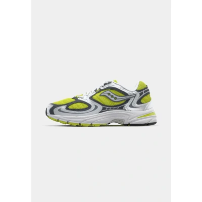 Image of Saucony GRID JAZZ 9 Unisex Trainers, Size: 8, Yellow/silver shoes