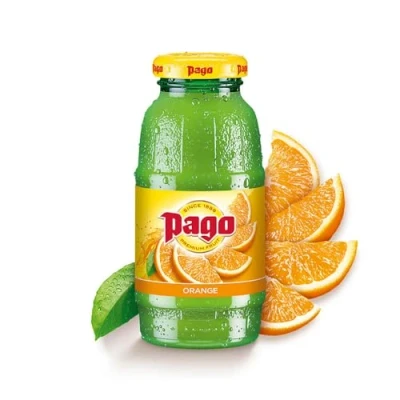 Image of Pago Orange 100% Natural Fruits and Vegan Friendly Gluten Free 200ml (Pack of 12)