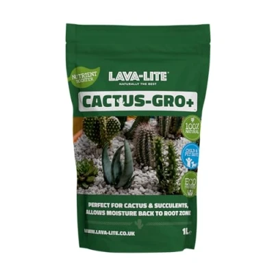 Image of Lava Lite Cactus Gro+ Growing Medium, Succulent Mix, Perfect Care Media Absorbs Moisture Available in 1 Litre or 3 Litres (1Lt)
