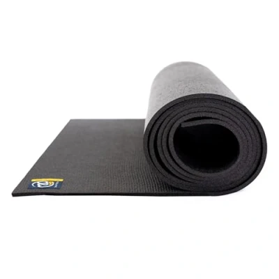 Image of Yoga Mad Studio Mat 183 x 60 4.5mm Non Slip High Density Exercise Used for Pilates, Yoga, Stretching, Home Workouts and General Fitness (Black)