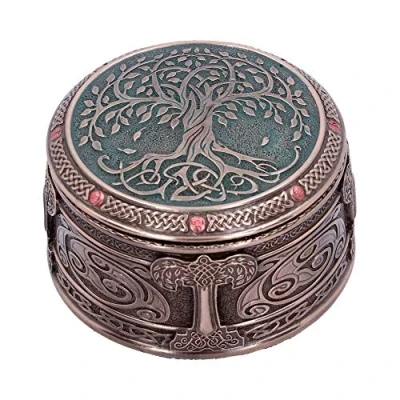 Image of Nemesis Now Tree of Life Box 10cm, Resin, Bronze, One Size