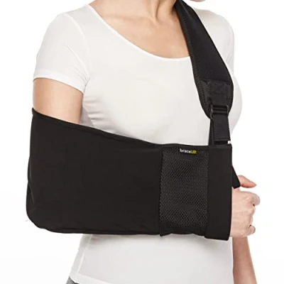 Image of BraceUP Arm Sling for Shoulder Injury Women and Men Rotator Cuff Torn, Wrist Elbow Surgery with Adjustable Padded Support Straps