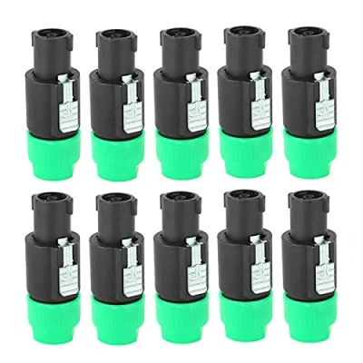 Image of Audio Speaker Plug, Connector Waterproof 4 Pin Speakon Plug Cable Connector(green)
