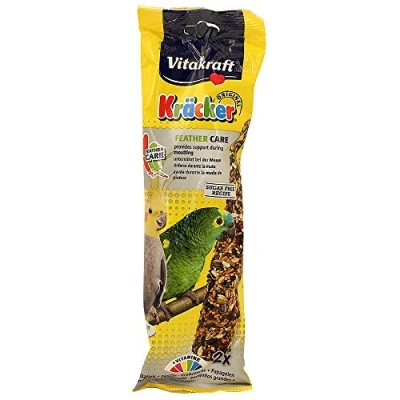 Image of Vitakraft Burton Dene Kracker Feathercare Cockatiel/Parrot Sticks, Chicken, 0.099 kg, Transparent