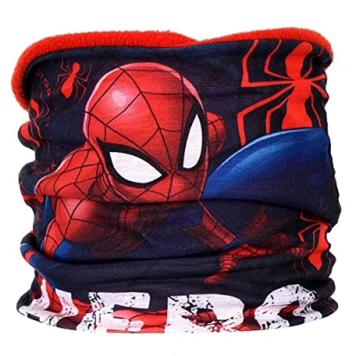 Image of Spiderman Hero Snood, Boy&#039;s Reversible Collar Red One size