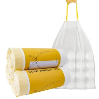 Image of QIYIG Bin Liners 10L 12L 15L Bags Drawstring Trash Large Strong Garbage 10 12 15L(75Count)