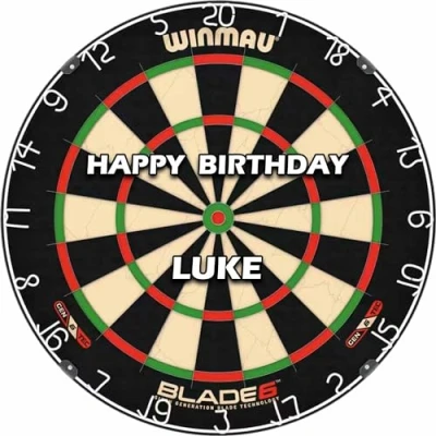 Image of Dartboard Personalised Edible Icing Cake Topper Up To 8&quot; Round