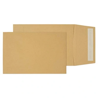 Image of Blake Purely Packaging C5 229 x 162 25 mm 120 gsm Gusset Pocket Peel &amp; Seal Envelopes (5000) Manilla Pack of 125