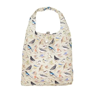 Image of ECO CHIC Lightweight Foldable Reusable Shopping Bag Water Resistant Tote (Wild Birds Green)