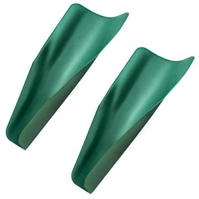 Image of QWORK® Flexible Draining Tool Removable Reusable Foldable Oil Funnel, General Purpose Funnel for Discharging from Cars/Trucks/Motorcycles, Green, 37 x 17 cm, 2 Pack