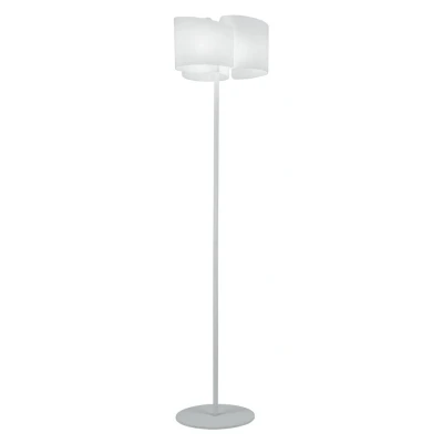 Image of Imagine Curved Glass Floor Lamp, White, E27