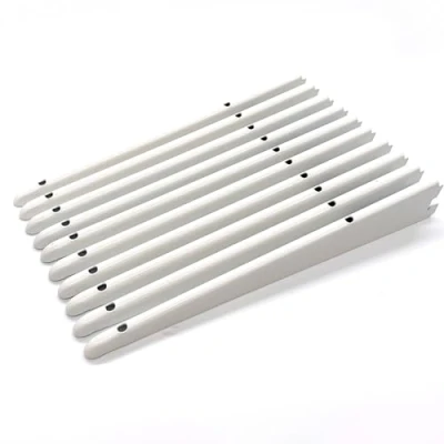 Image of EAI Twin Slot Wall Mounted Shelving Bracket Pack of 10, White, 320mm Strong, Heavy Duty Steel Shelf For Shed, Garage, Indoor Storage Easy To Install Rack
