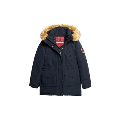 Image of Superdry Everest Hooded Parka, Women&#039;s, Size: 6, Nordic chrome navy