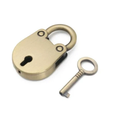 Image of Vogueing Tool Small 1 Key Lock, 1pcs Vintage Antique Padlocks Mini Lock with for Jewelry Box Storage Diary Book(Bronze)