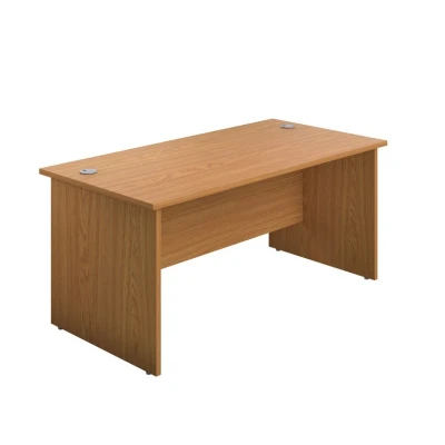 Image of Office Hippo Panel Desk with 2 Mobile Storage Including Filing Drawer, A4, Foolscap, Oak, 120 x 80 73 cm