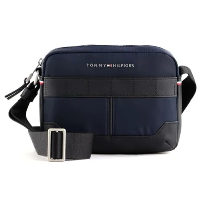 Image of Tommy Hilfiger Men TH Elevate Nylon Camera Shoulder Bag Small, Blue (Space Blue), One Size