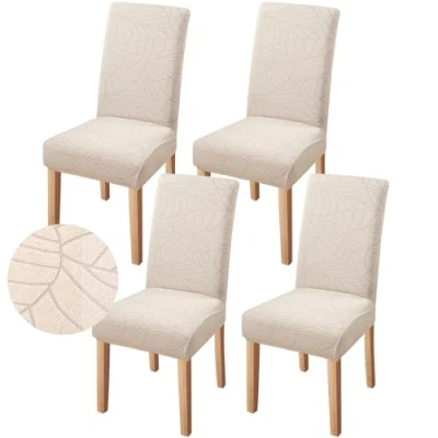 Image of YISUN Dining Chair Covers, Covers for Chairs 4, Stretch Removable Washable Kitchen Slipcover Hotel, Room, Ceremony, Banquet Wedding Part