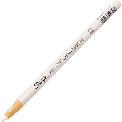Image of SHARPIE Pack of 12 Versatile China Marker Pens Fine Tip 2 mm White
