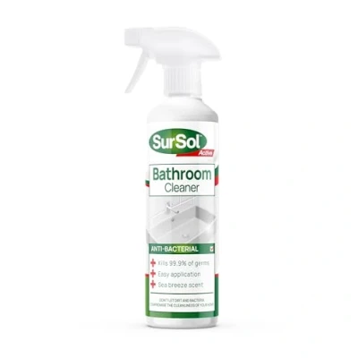 Image of SurSol Active Bathroom Cleaner Spray, Shine Restorer for Bath &amp; Shower Sanitary Appliances Floors, Shiny Hygienic Cleaning 500ml