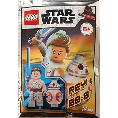Image of Blue Ocean LEGO Star Wars Rey and BB 8 Minifigure Foil Pack Set 912173