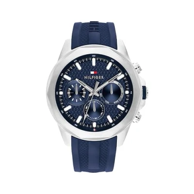 Image of Tommy Hilfiger LARS Chronograph watch navy/silvercoloured, Men&#039;s, Size: One Size, Navy/silver coloured