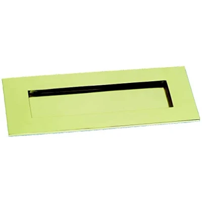 Image of Victorian Style Solid Brass Polished Door Letter Plate 10 &quot; X 3