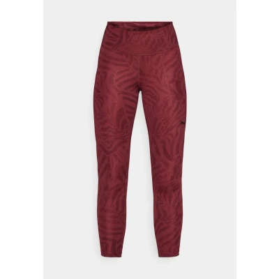 Image of Puma Essential Stripe Leggings, Women&#039;s, Size: Small, Ruby shimmer