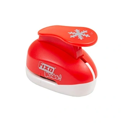 Image of Fixo Punch with Shapes, Snowflake, Large, Red