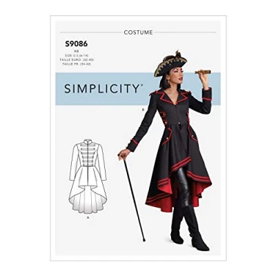 Image of SIMPLICITY Sewing Pattern S9086 Misses&#039; Steampunk Costume Coats, 14 16 18 20 22, R5