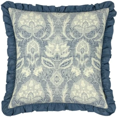 Image of Paoletti Kirkton Cushion Cover,French Blue,50 x 50cm