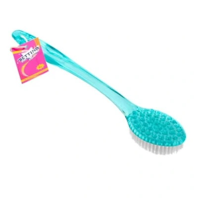 Image of Bath and Shower Brush with Massage Nodules Dual Action Scrubber for Exfoliating, Cleansing, Relaxation Long Handle Hard to Reach Areas Perfect Wet or Dry Use