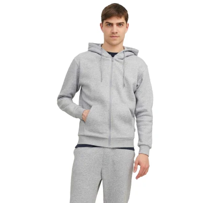 Image of BRAND KRUZE Mens TRACKSUIT Set Long Sleeve Zip Up Hoodie and Casual Cotton Regular Fit Joggers KZMS140 GREY M