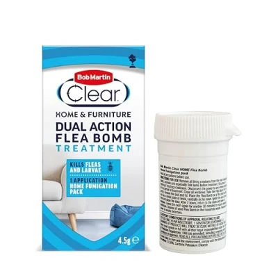 Image of Bob Martin Clear Dual Action Flea Bomb for the Home Kills Fleas Dead, Fast and Effective Household Treatment (1 Can)