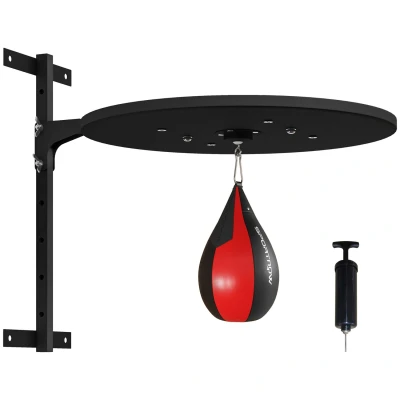 Image of SPORTNOW Wall Mounted Speedball Platform, Height Adjustable Speed Bag Boxing with 360 Degree Swivel for Home Fitness