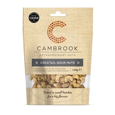 Image of Cambrook Cocktail Hour Nuts, Spicy, Smoky, &amp; Caramelised Mixed 140g Bag