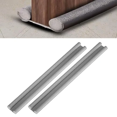 Image of ADEPTNA 2 Pack Under Door Foam Double Draught Excluder Soundproof Sweep Stopper Insulator Energy Saving Seal Draft
