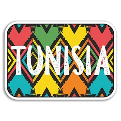 Image of 2 x 10cm Tunisia Africa Vinyl Stickers Tribal Travel Sticker Luggage #18850 (10cm Wide)