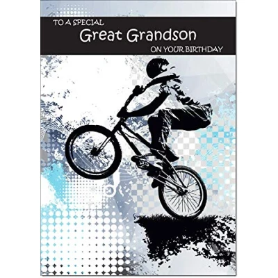 Image of doodlecards Great Grandson Birthday Card Medium Size with Plain Envelope