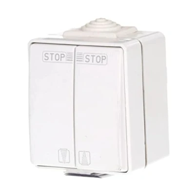 Image of Schellenberg 25010 Markisenschalter for Outdoor use IP 65, Controlling Awning Motors with Mechanical end Position Adjustment, White