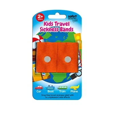 Image of Safe and Sound Travel Sickness Bands for Ages 2+. Colour Received Will Vary. 2 Per Pack