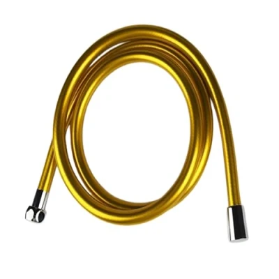 Image of ARA CHOICE Shower Hose Bathroom Flexible Matte Gold PVC Explosion Proof Pipe Hoses Anti Kink Handheld Five Layers Thicken Sprayer Connect (1.5m)