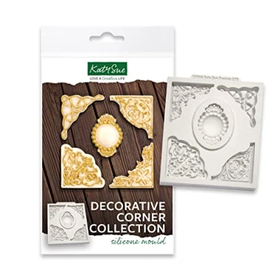 Image of Katy Sue Decorative Corner Collection Silicone Mould for Cake Decorating &amp; Craft