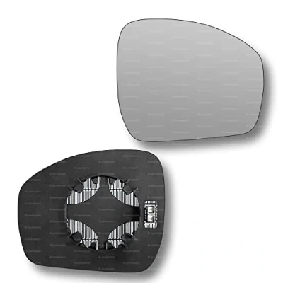 Image of Less4spares Replacement Wing Mirror Glass Right Compatible with Land Rover Range 2013 2021 CLIP ON Driver Off side Heated Convex