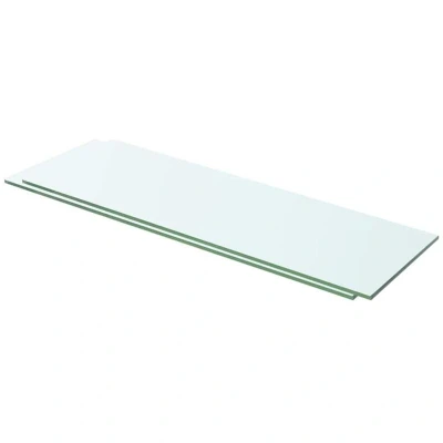 Image of vidaXL Shelves 2 pcs Panel Glass Clear 60x15 cm