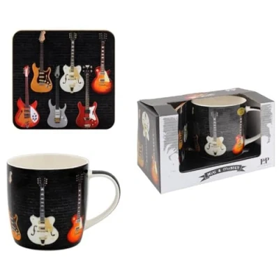 Image of Guitar Rock n Roll Mug Coaster